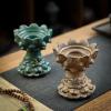 GUIPAIHAI Ceramic Candlestick Tabletop Ornaments Household Candle Support Holder Chinese Retro Candles Base (Size : E) view 2