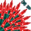 LAMPHOME Red Valentines Day Decor Lights,100 Count 19.6FT Mini Valentine's Lights,Red Christmas String Fairy Lights Outdoor Indoor Plug in for Room Party Wedding Tree Valentines Day Decorations view 1