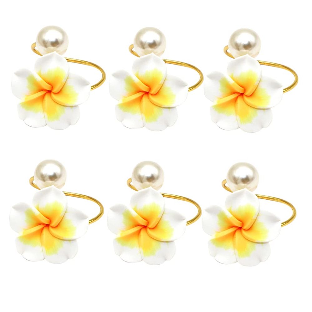 6pcs Elegant Household Napkin Delicate Serviette Buckles for Weddings Dinner Parties and Everyday Use Vivid Decor for Table Settings