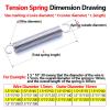 Industrial Construction Machinery Tension Spring Tension Spring Point Coil Tension Spring Pull Spring Wire Diameter 1.5mm Outer Diameter 15mm Pull Back Spring (Length : 300mm (1Pcs)) view 3