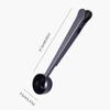 Small Soup Spoon Stainless Steel Digging Spoon Fruit Dessert Spoon Food Bag Sealing Clip Thickened Long-handled Soup Spoon Coffee Spoon (Color : A, Size : 5 Pieces) view 2
