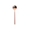 Small Soup Spoon Creative Metal Coffee Spoon Stainless Steel Dessert Small Round Spoon Golden Stirring Spoon Spoon Family Use Soup Spoon Spoon 4 pieces Coffee Spoon (Color : Pink) view 1