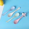 Small Soup Spoon Coffee Stirring Spoon PP Material Spoon Friend Gift Spoon Spoon Cake Dessert Spoon Coffee Spoon (Color : Blue, Size : 4 Pieces) view 4