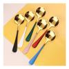 Small Soup Spoon Stainless Steel Spoon Soup Spoon, Round Spoon Deepening Spoon Ice Cream Dessert Spoon Coffee Mixing Spoon 6pcs Coffee Spoon (Size : Large) view 1