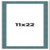 11x22 Frame Blue Rustic Barnwood Solid Wood Picture Frame Width 1.25 Inches | Interior Depth 0.5 Inches | Gustav Blue Frame Complete with UV Acrylic, Foam Board Backing & Hanging Hardware view 1