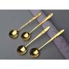 Small Soup Spoon Coffee Stirring Spoon Dessert Spoon Drinking Spoon Soup Spoon Suitable for Home Outdoor Office Coffee Spoon (Color : B) view 3