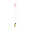 Small Soup Spoon Long Handle Dessert Spoon Spoon Coffee Cereal Mixing Spoon Drinking Soup Spoon Spoon Coffee Spoon (Color : Pink, Size : 4 Pieces) view 1