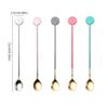 Small Soup Spoon Long Handle Dessert Spoon Spoon Coffee Cereal Mixing Spoon Drinking Soup Spoon Spoon Coffee Spoon (Color : Pink, Size : 4 Pieces) view 2