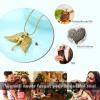 Angel Wing Cremation Jewelry Urn Necklace for Ashes Stainless Steel Urn Pendant Ashes Holder Memorial Jewelry Keepsake Locket,Customize view 3