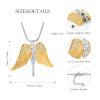 Angel Wing Cremation Jewelry Urn Necklace for Ashes Stainless Steel Urn Pendant Ashes Holder Memorial Jewelry Keepsake Locket,Customize view 4