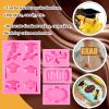 Whaline 4 Pack Graduation Mini Fondant Molds Silicone Cap Diploma mould Congrats Grad Congratulations Candy Chocolate Mould for Party Soap Jelly Cake Cupcake Topper Decoration view 4
