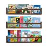 AZSKY Nursery Book Shelves 24 in Set of 3 Walnut Floating Bookshelf for Kids Room Wall Mounted Floating Shelves Solid Nursery Bookshelf Perfect Decor for Kitchen Bedroom Living Room view 1