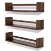 AZSKY Nursery Book Shelves 24 in Set of 3 Walnut Floating Bookshelf for Kids Room Wall Mounted Floating Shelves Solid Nursery Bookshelf Perfect Decor for Kitchen Bedroom Living Room view 4