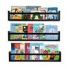 AZSKY Classic Nursery Book Shelves Black Wooden Floating Shelves Wall Bookshelf for Bathroom Decor Kitchen Spice Rack Organizer Kids Room 24 Inch Set of 3 view 1