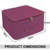 2 Pack Nylon Wardrobe Bag Underbed Moisture Proof Cloth Storage Organiser with Zippered Closure & Handle (Magenta, 38x35.5x25.4 cm) Square By Tradebulk view 2