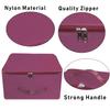 2 Pack Nylon Wardrobe Bag Underbed Moisture Proof Cloth Storage Organiser with Zippered Closure & Handle (Magenta, 38x35.5x25.4 cm) Square By Tradebulk view 3