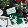 BRAWARM Velvet Christmas Stockings 2 Pack - Green Reindeer Embroidered view 2