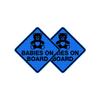 Vesvory 2pcs Baby Bear On Board Sticker for Cars Reflective Baby On Board Sign Kids On Board Car Safety Warning Sticker Decal for Car Trucks Laptops Baby On Board Decal (Blue) view 1