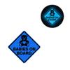 Vesvory 2pcs Baby Bear On Board Sticker for Cars Reflective Baby On Board Sign Kids On Board Car Safety Warning Sticker Decal for Car Trucks Laptops Baby On Board Decal (Blue) view 2