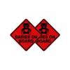 Vesvory 2pcs Baby Bear On Board Sticker for Cars Reflective Baby On Board Sign Kids On Board Car Safety Warning Sticker Decal for Car Trucks Laptops Baby On Board Decal (Red) view 1