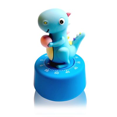 Seaciyan Timers, Classroom Timer for Kids, Kitchen Timer for Cooking, Desk Time Tracker, Small Mechanical Timer for Study, Workout, Shower, Baking Countdown (Blue Dinosaur)