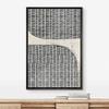 IDEA4WALL Framed Canvas Print Wall Art Alternative Grunge Black Polygon Collage Abstract Shapes Illustrations Modern Art Contemporary Relax/Calm for Living Room, Bedroom, Office - 16"x24" Black view 2
