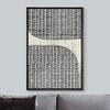 IDEA4WALL Framed Canvas Print Wall Art Alternative Grunge Black Polygon Collage Abstract Shapes Illustrations Modern Art Contemporary Relax/Calm for Living Room, Bedroom, Office - 16"x24" Black view 3