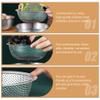 Drain Basket Storage Strainer Fruit Washing Basket Wash Storage Kitchen Strainer Draining Stainless Steel Kitchen view 4
