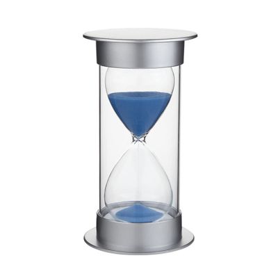 Hourglass Timer 15/20/30/45/60 Minutes Sand Clock Durable Glass Hourglass Timer for Romantic Mantel Office Desk Decor Birthday Gift Kids Games Hourglass Ornament (15 Minutes, Blue)