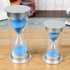 Hourglass Timer 15/20/30/45/60 Minutes Sand Clock Durable Glass Hourglass Timer for Romantic Mantel Office Desk Decor Birthday Gift Kids Games Hourglass Ornament (15 Minutes, Blue) view 2
