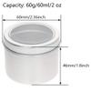Aicosineg 6 Pack 2 OZ Tin Cans Screw Top Round Aluminum Cans Screw Lid Containers with Clear Window for Store Spices, Candies, Tea or Gift Giving view 2