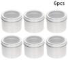 Aicosineg 6 Pack 2 OZ Tin Cans Screw Top Round Aluminum Cans Screw Lid Containers with Clear Window for Store Spices, Candies, Tea or Gift Giving view 3