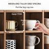 MNSRRN Coffee Cup Storage Rack, Cup Storage Rack, Table Surface Bookshelf, Display Cabinet Retro Wooden Coffee Tea Cup Holder,B view 3