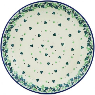 Polmedia Polish Pottery Dinner Plate - Olive Branch Pattern Handmade in Boleslawiec Poland by Ceramika Artystyczna + Certificate of Authenticity