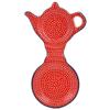 Polmedia Polish Pottery Tea Bag or Lemon Plate UNIKAT - Red Sea Pattern Handmade in Boleslawiec Poland by Ceramika Artystyczna + Certificate of Authenticity view 1