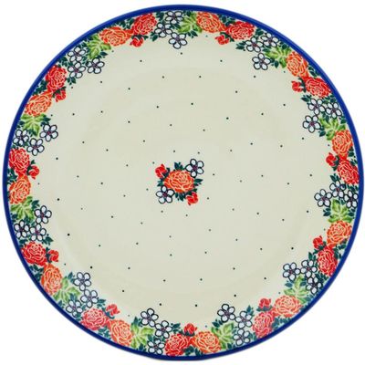 Polmedia Polish Pottery Dinner Plate - Spring's Arrival Pattern Handmade in Boleslawiec Poland by Ceramika Artystyczna + Certificate of Authenticity