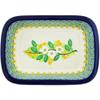 Polmedia Polish Pottery Rectangular Baker UNIKAT - Spring On The Branch Pattern Handmade in Boleslawiec Poland by Ceramika Artystyczna + Certificate of Authenticity view 2