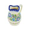Polmedia Polish Pottery Creamer UNIKAT - Playground Meadow Pattern Handmade in Boleslawiec Poland + Certificate of Authenticity view 1