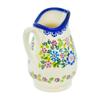 Polmedia Polish Pottery Creamer UNIKAT - Playground Meadow Pattern Handmade in Boleslawiec Poland + Certificate of Authenticity view 2