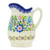 Polmedia Polish Pottery Creamer UNIKAT - Playground Meadow Pattern Handmade in Boleslawiec Poland + Certificate of Authenticity view 3