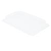 Restaurantware LIDS ONLY: Foil Lux Plastic Lids For Large Sushi Tray 100 Rectangle Bagasse Dish Lids - Trays Sold Separately Dome Design Clear Plastic Lids For Sugarcane Trays Disposable view 1