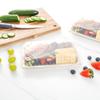 Restaurantware LIDS ONLY: Foil Lux Plastic Lids For Large Sushi Tray 100 Rectangle Bagasse Dish Lids - Trays Sold Separately Dome Design Clear Plastic Lids For Sugarcane Trays Disposable view 3