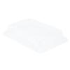 Restaurantware LIDS ONLY: Foil Lux Plastic Lids For Small Sushi Tray 100 Rectangle Bagasse Dish Lids - Trays Sold Separately Dome Design Clear Plastic Lids For Sugarcane Trays Disposable view 1