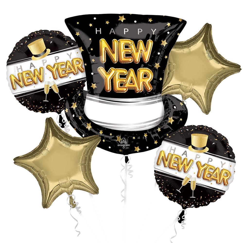 Anagram Bop Clink Cheers Party Foil Balloon Bouquet, Large, Multicolor