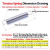 Industrial Construction Machinery Tension Spring Cylindrical Spiral Tension Spring Tension Spring Wire Diameter 1.0mm Outer Diameter 10mm Pull Spring Pull Back Spring (Length : 50mm (2Pcs)) view 3