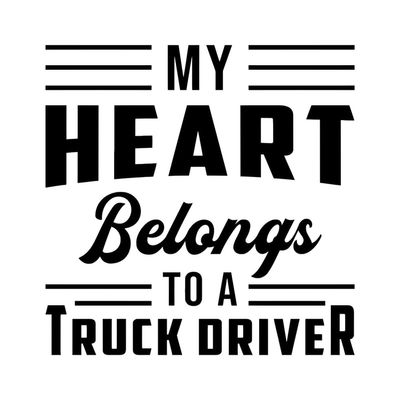 My Heart Belongs to A Truck Driver|Great Gift Idea|Single |5 Inch Magnet | Made in The USA | Car Auto Tool Box Refrigerator Magnet|S10236