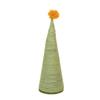 Creative Co-Op Wool Yarn Wrapped Tree with Yellow Pom Pom, Green view 1