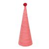 Creative Co-Op Wool Yarn Wrapped Tree with Pom Pom, Red view 1