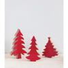 Creative Co-Op Enameled Mango Wood Christmas Tree, Red view 2