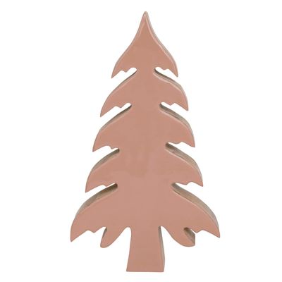 Creative Co-Op Enameled Mango Wood Christmas Tree, Blush